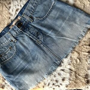 VINTAGE Abercrombie & Fitch Blue Denim Jean mini skirt size 2